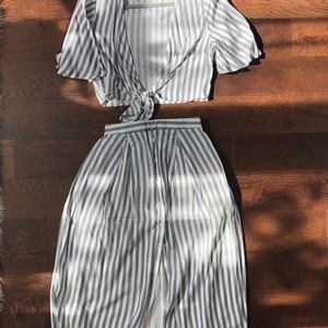 LuLus: Two-Piece Striped Dress